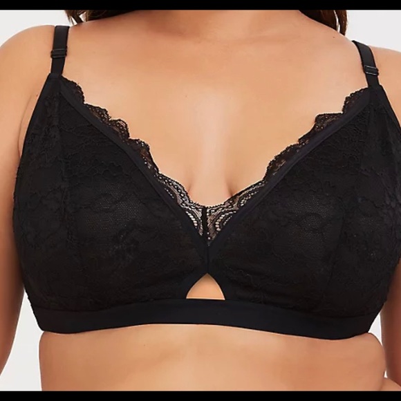 TORRID Black Lace Keyhole Bralette - Picture 2 of 8